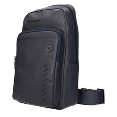Piquadro Blue Leather Crossbody Bag