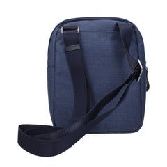Piquadro Blue Fabric Crossbody Bag