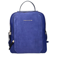 Piquadro blauwe leren rugzak