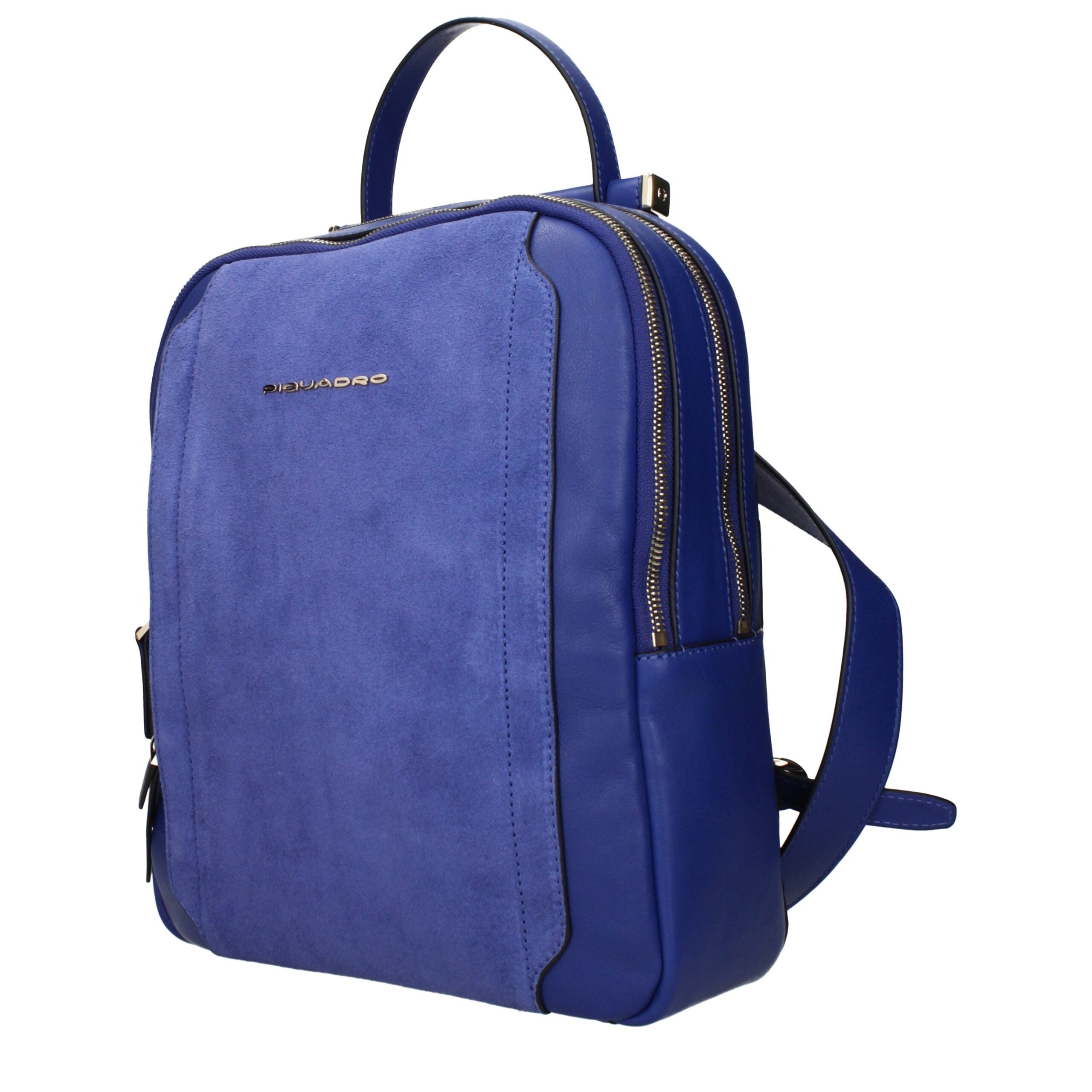 Piquadro blauwe leren rugzak