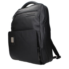 Piquadro Black Leather Backpack