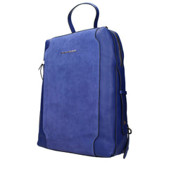 Piquadro blauwe leren rugzak