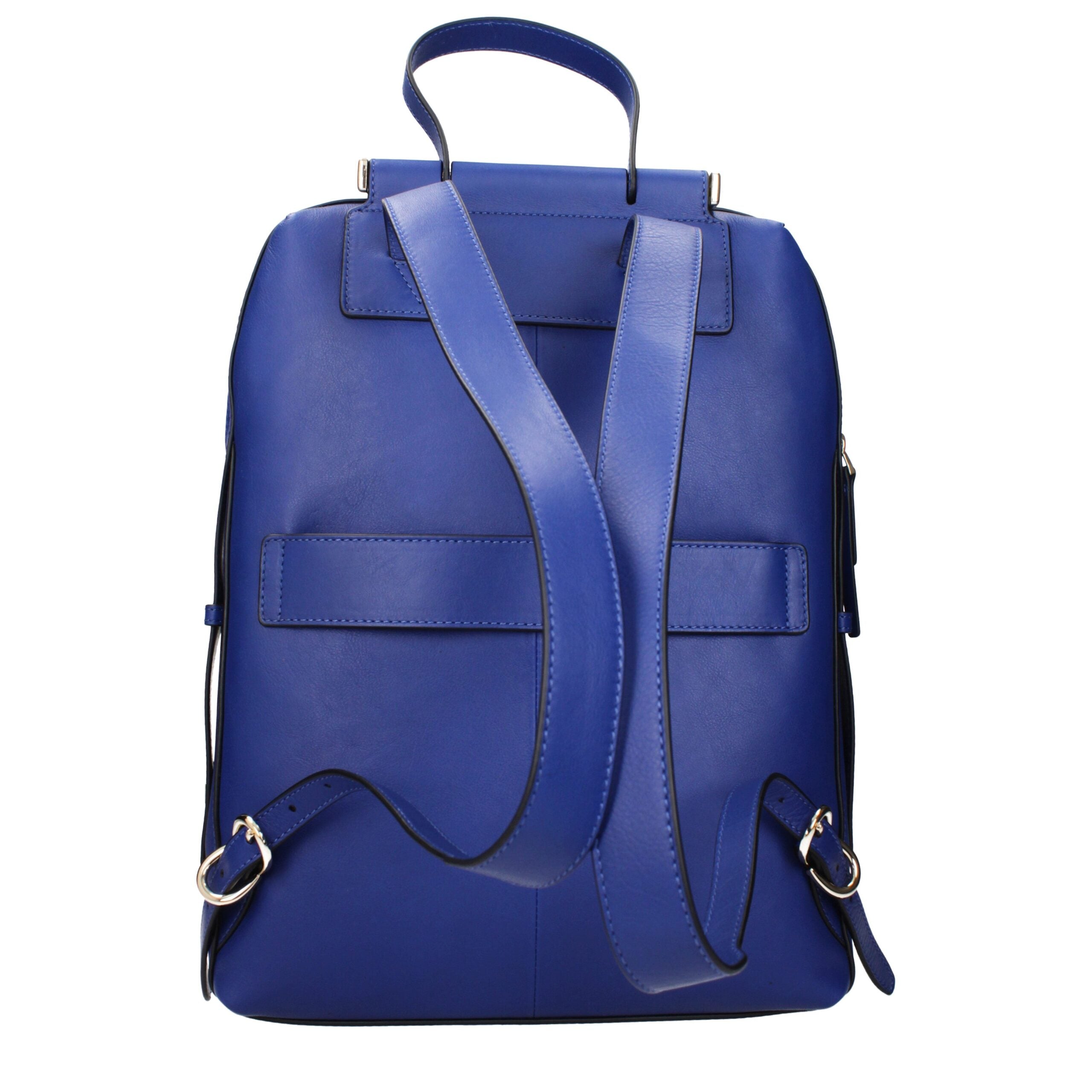 Piquadro blauwe leren rugzak