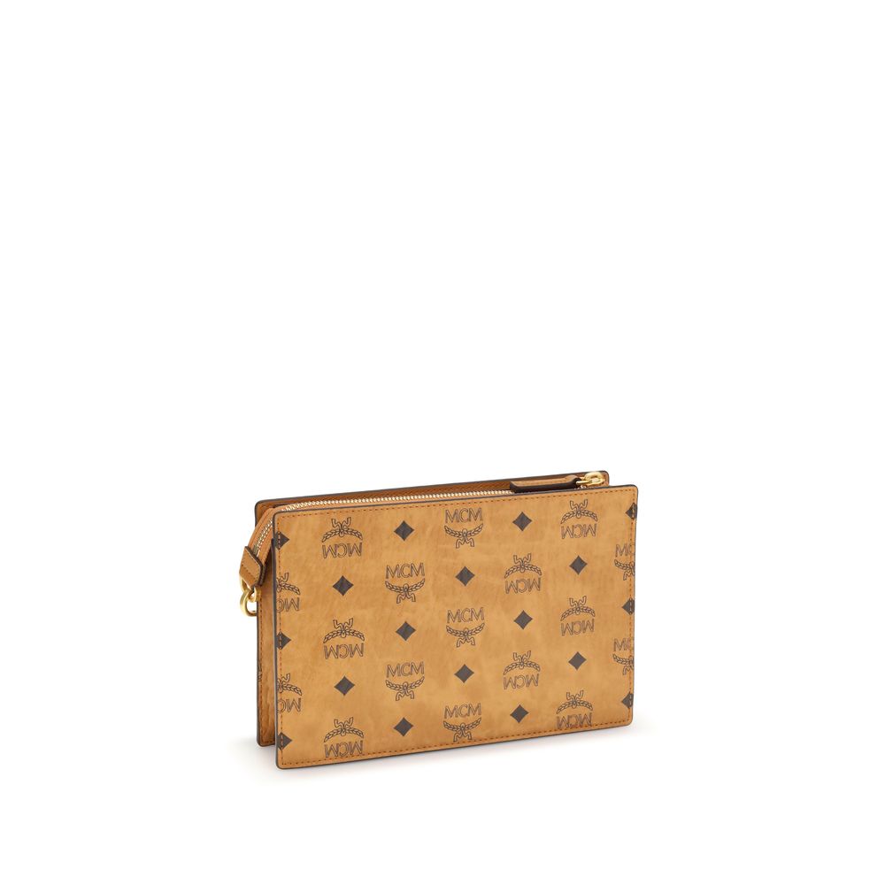 MCM braune Schultertasche aus Polyethylen