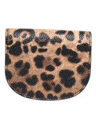 Dolce & Gabbana Bruine Portemonnee met Luipaardprint en Kleine Muntenetui van Kalfsleer