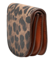 Dolce & Gabbana Bruine Portemonnee met Luipaardprint en Kleine Muntenetui van Kalfsleer