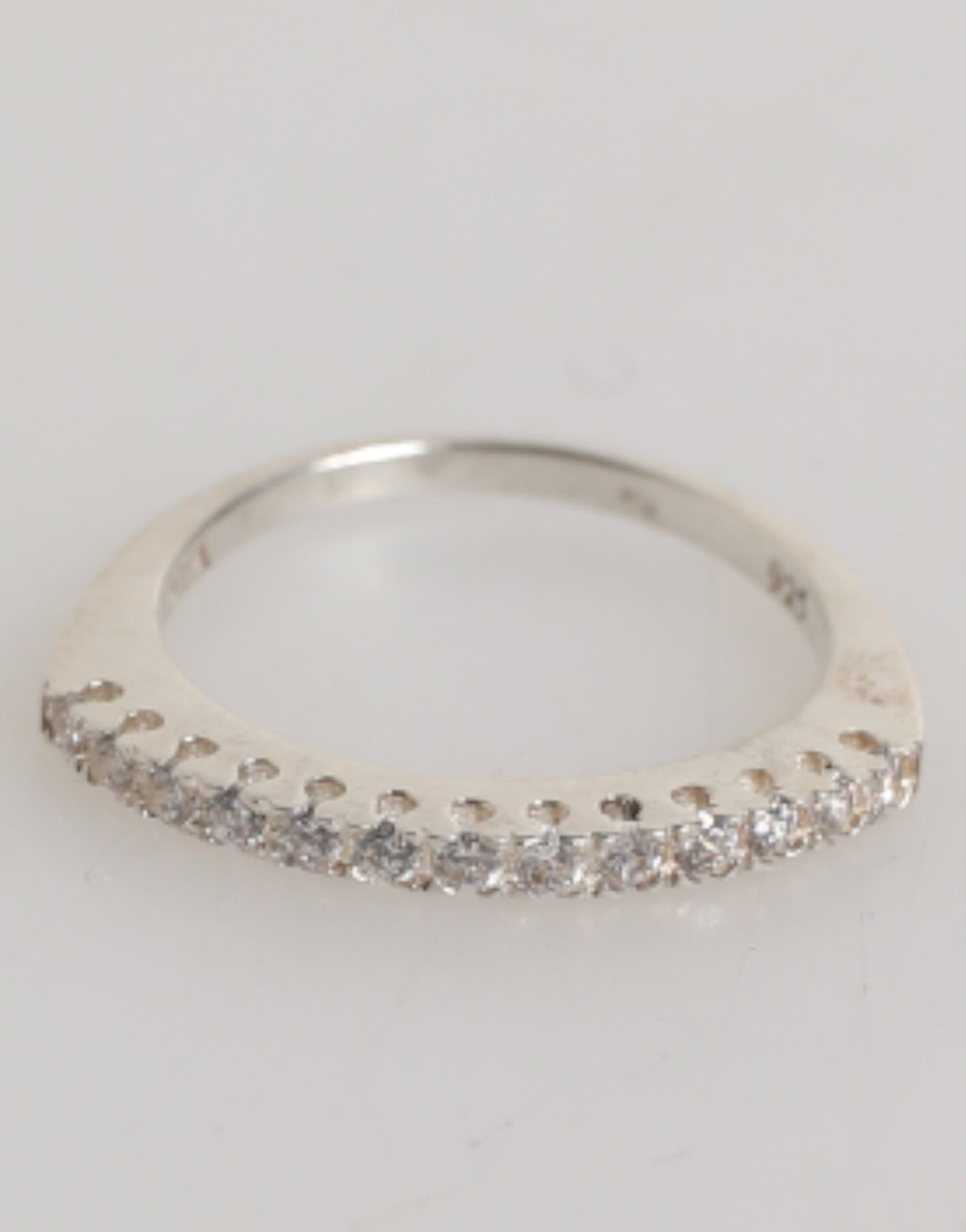 Nialaya Sterling Zilver 925 Band Pave CZ Kristal Eternity Ring