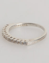 Nialaya Sterling Zilver 925 Band Pave CZ Kristal Eternity Ring