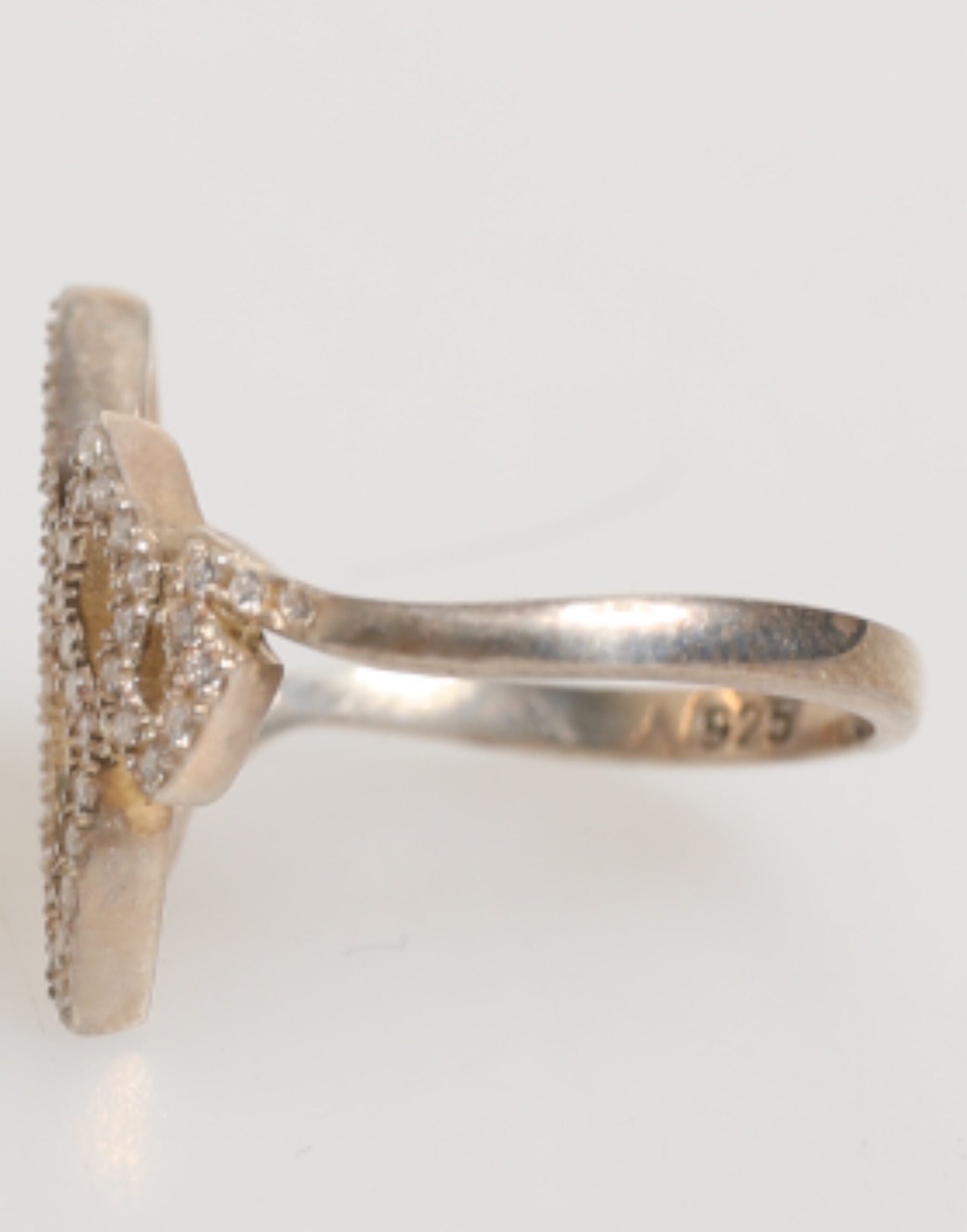 Nialaya Geometrische Diamantvorm Pave CZ Kristal Sieraden Ring