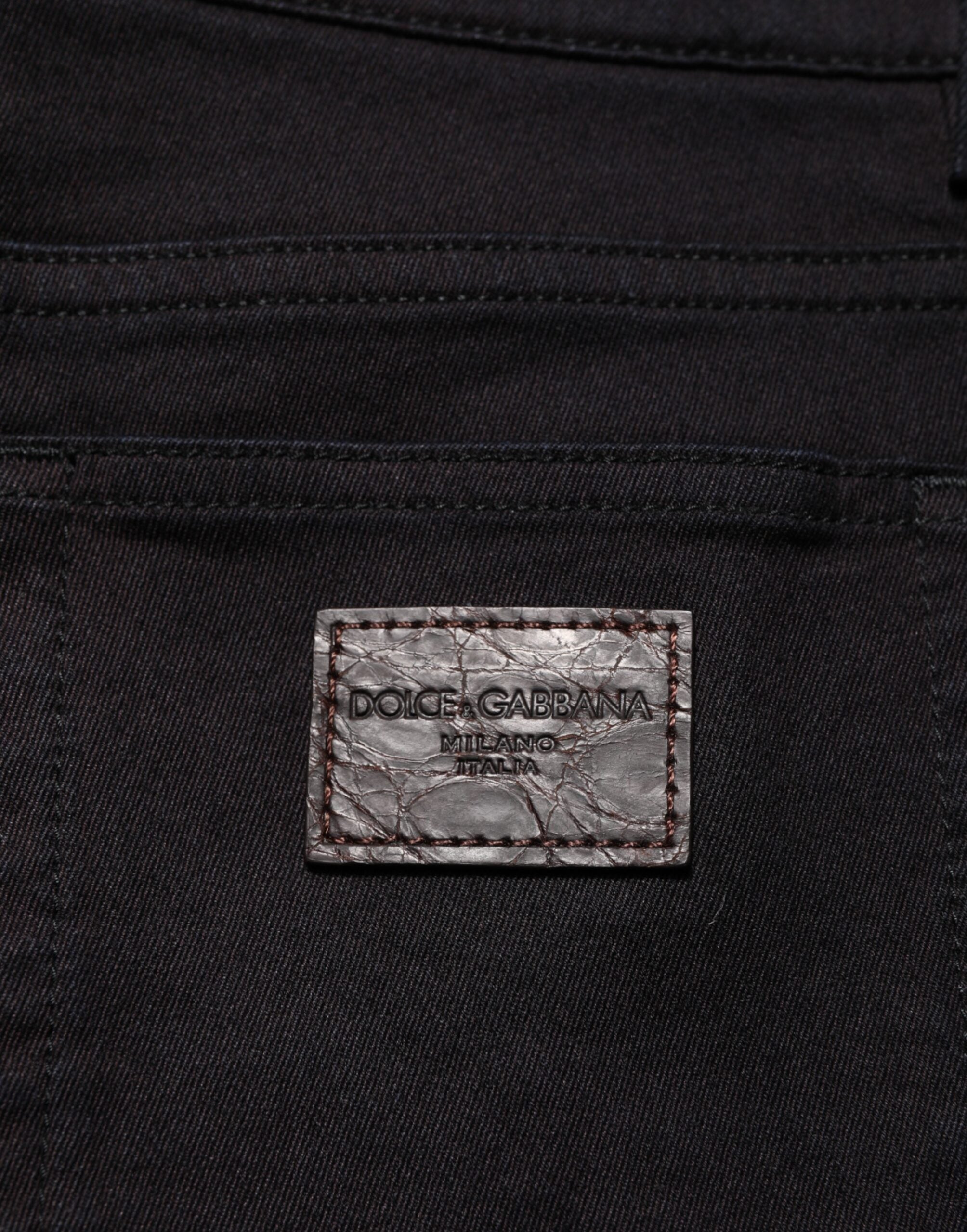 Dolce & Gabbana Schwarze Herren-Hose aus Baumwollmischung im Skinny Fit