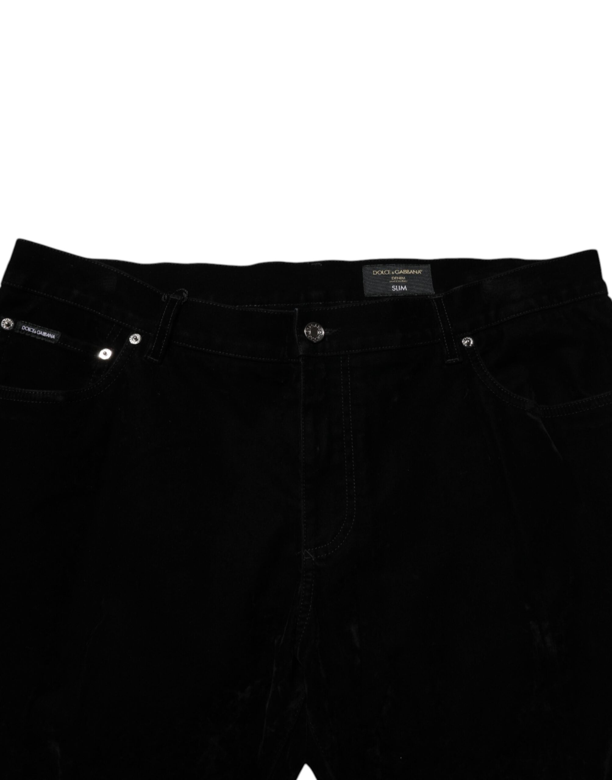 Dolce & Gabbana Schwarze Slim Fit Jeans aus Baumwolle