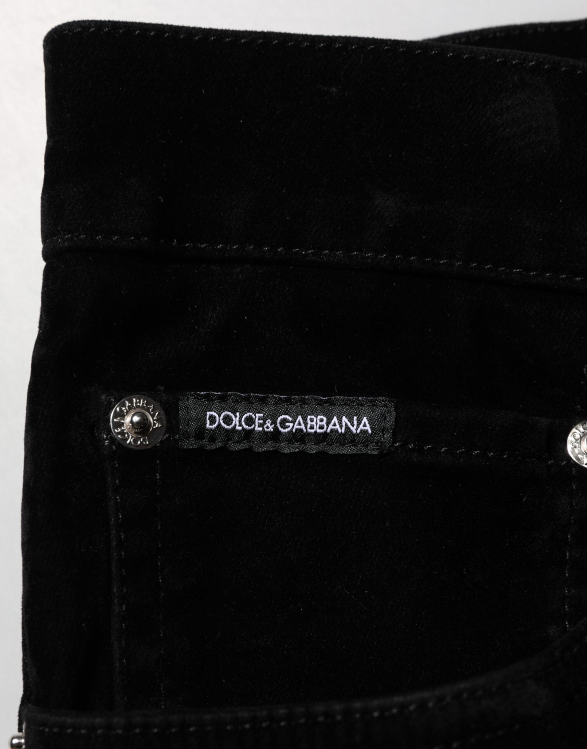 Dolce & Gabbana Schwarze Slim Fit Jeans aus Baumwolle