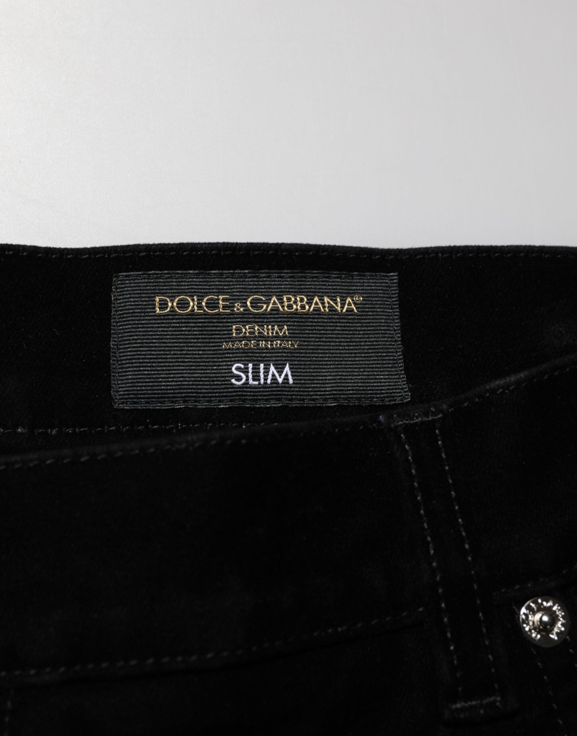 Dolce & Gabbana Schwarze Slim Fit Jeans aus Baumwolle