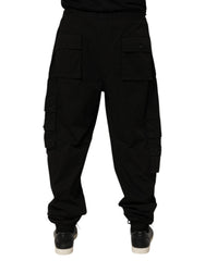 Dolce & Gabbana Schwarze Baumwoll-Cargo-Jogger-Sweatpants