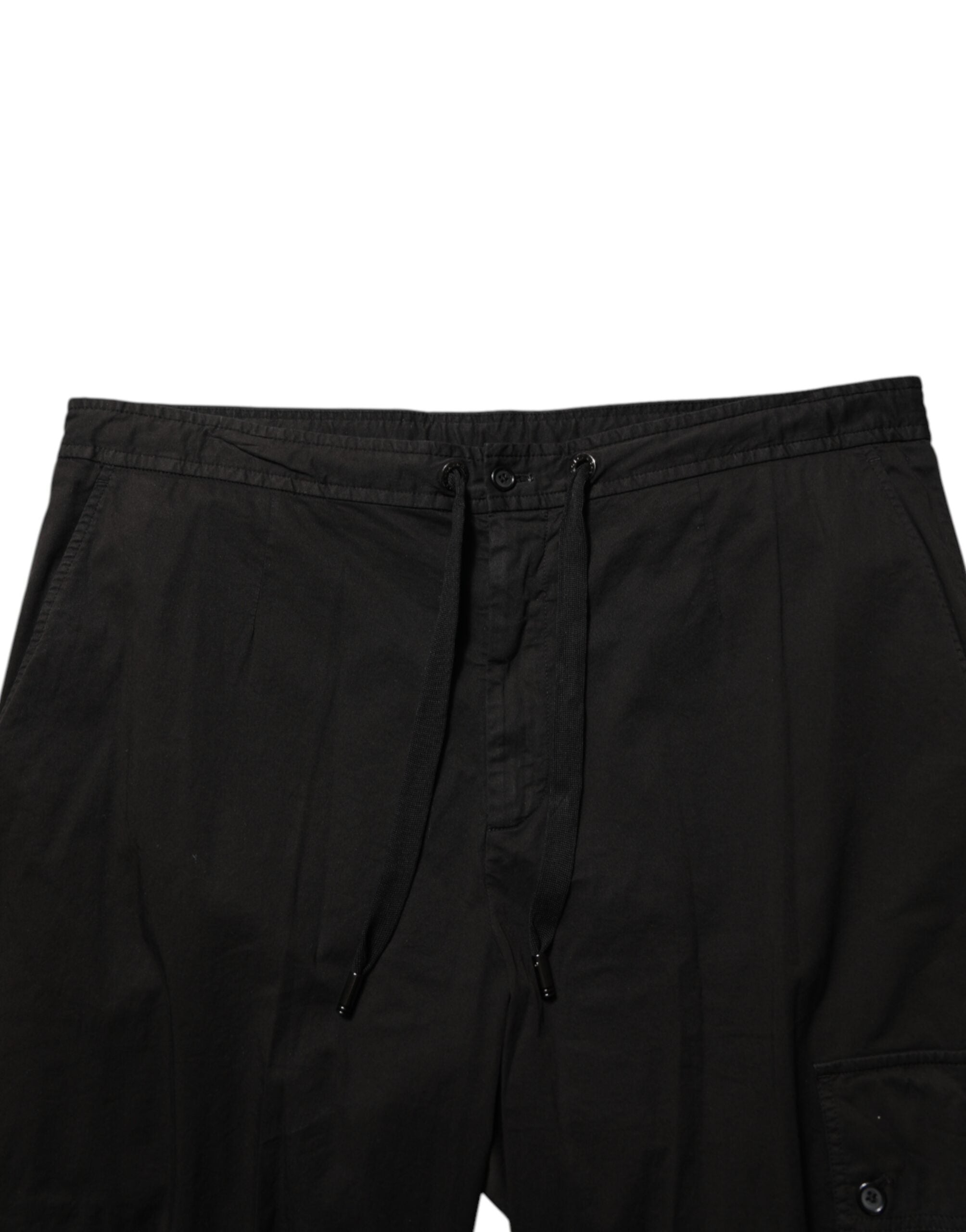 Dolce & Gabbana Schwarze Baumwoll-Cargo-Jogger-Sweatpants