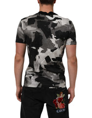 Dolce & Gabbana Multicolor Camouflage Heren T-shirt met korte mouwen