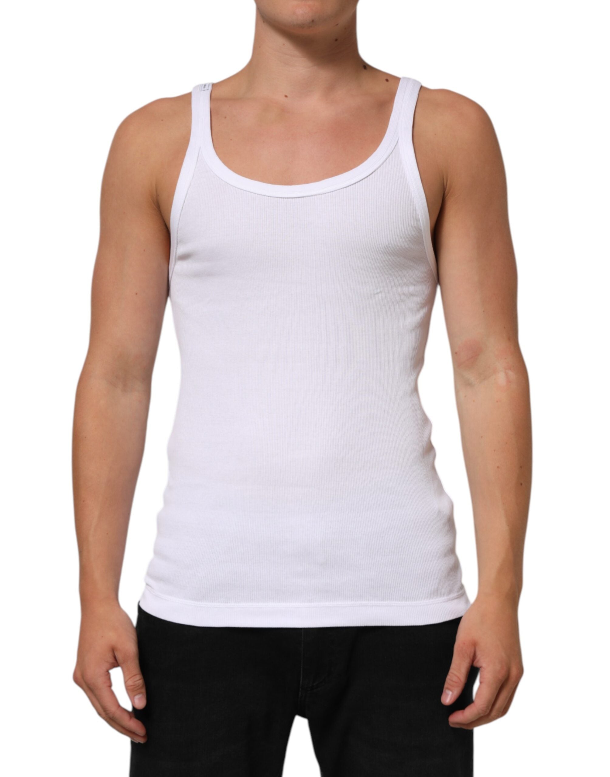 Dolce & Gabbana Wit Mouwloos Rond Halsshirt