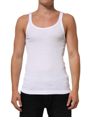 Dolce & Gabbana Wit Mouwloos Rond Halsshirt