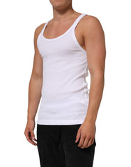 Dolce & Gabbana Wit Mouwloos Rond Halsshirt