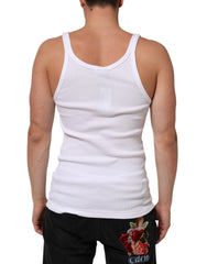 Dolce & Gabbana Wit Mouwloos Rond Halsshirt