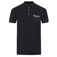 Aquascutum Black Cotton Polo Shirt