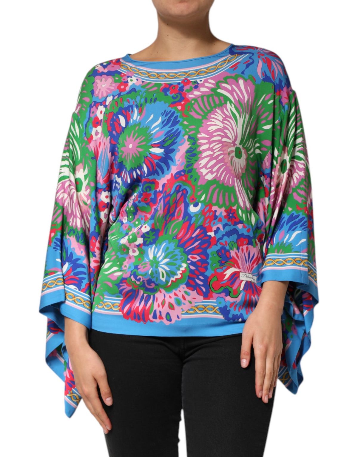 Dolce & Gabbana Tunikabluse mit mehrfarbigem Blumenmuster
