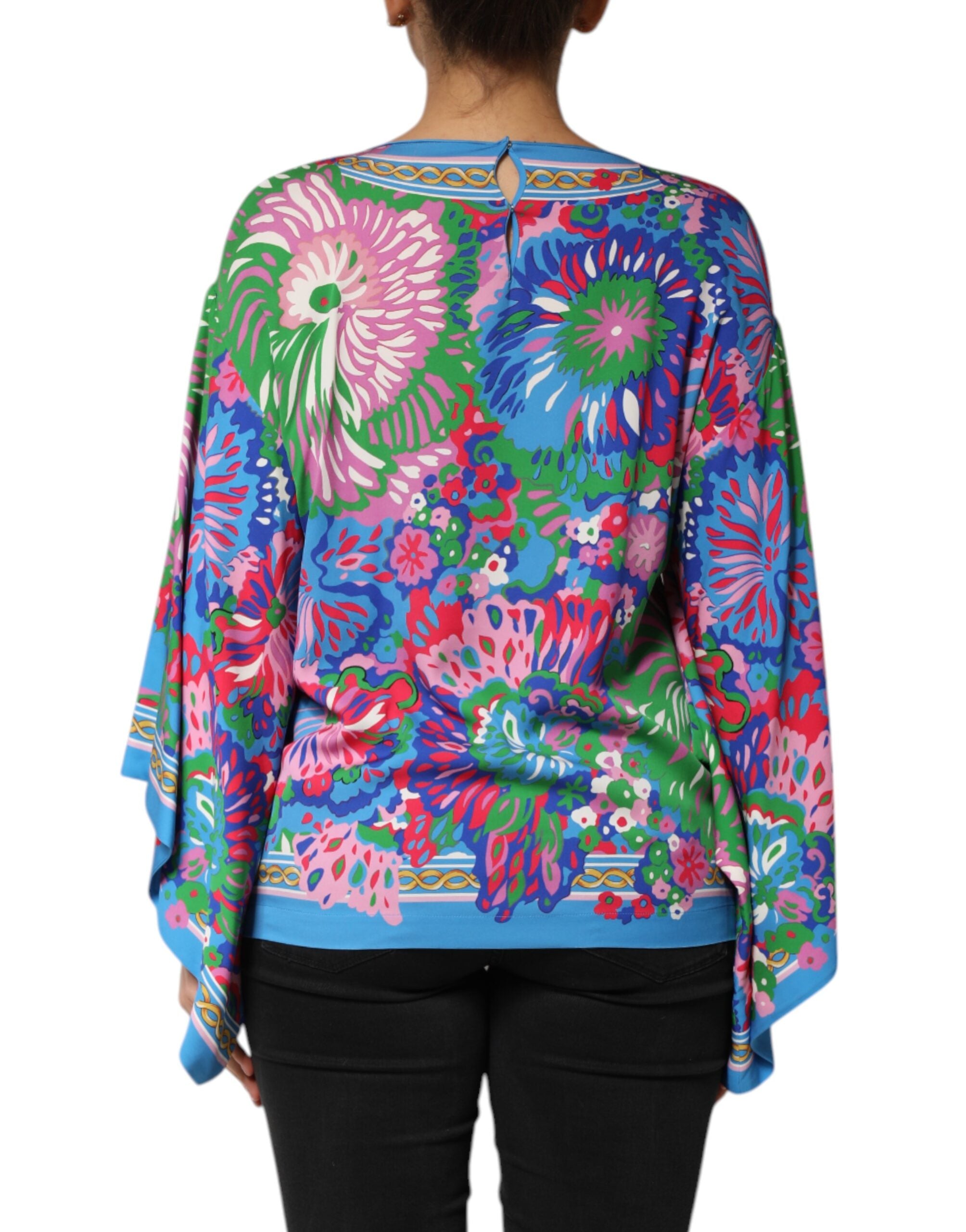 Dolce & Gabbana Tunikabluse mit mehrfarbigem Blumenmuster