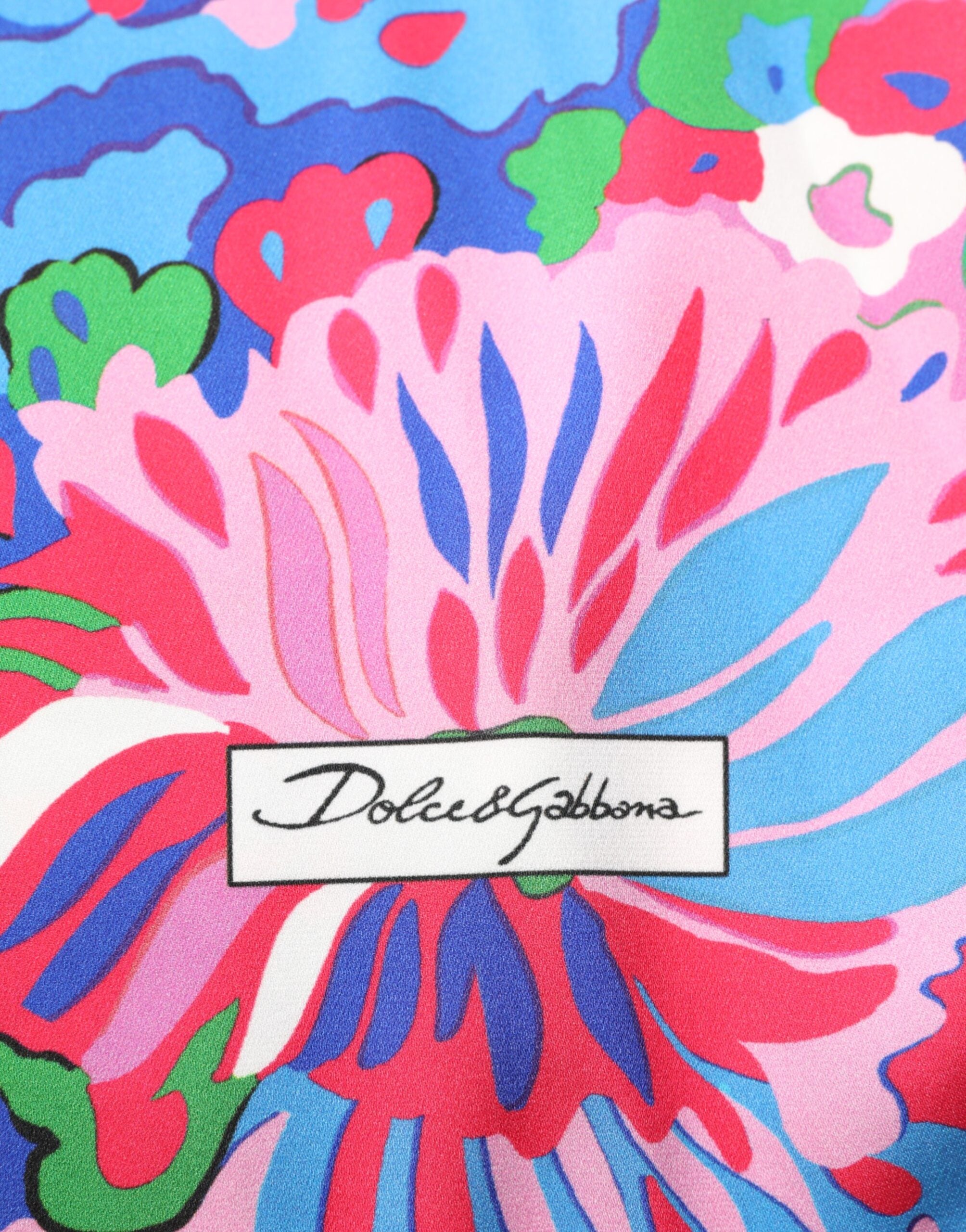 Dolce & Gabbana Tunikabluse mit mehrfarbigem Blumenmuster