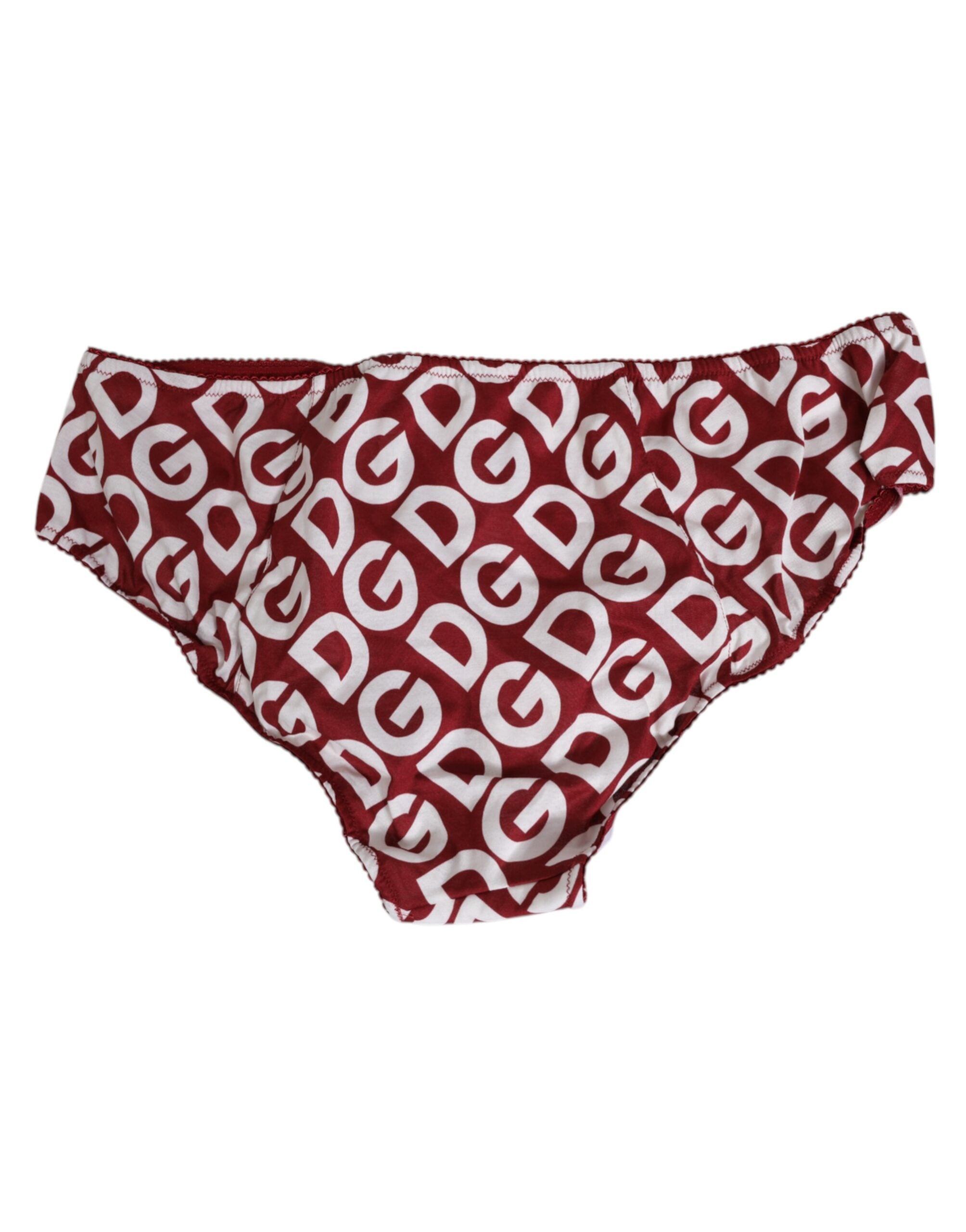 Dolce & Gabbana Bordeaux DG Logo Slip Bottom Unterwäsche