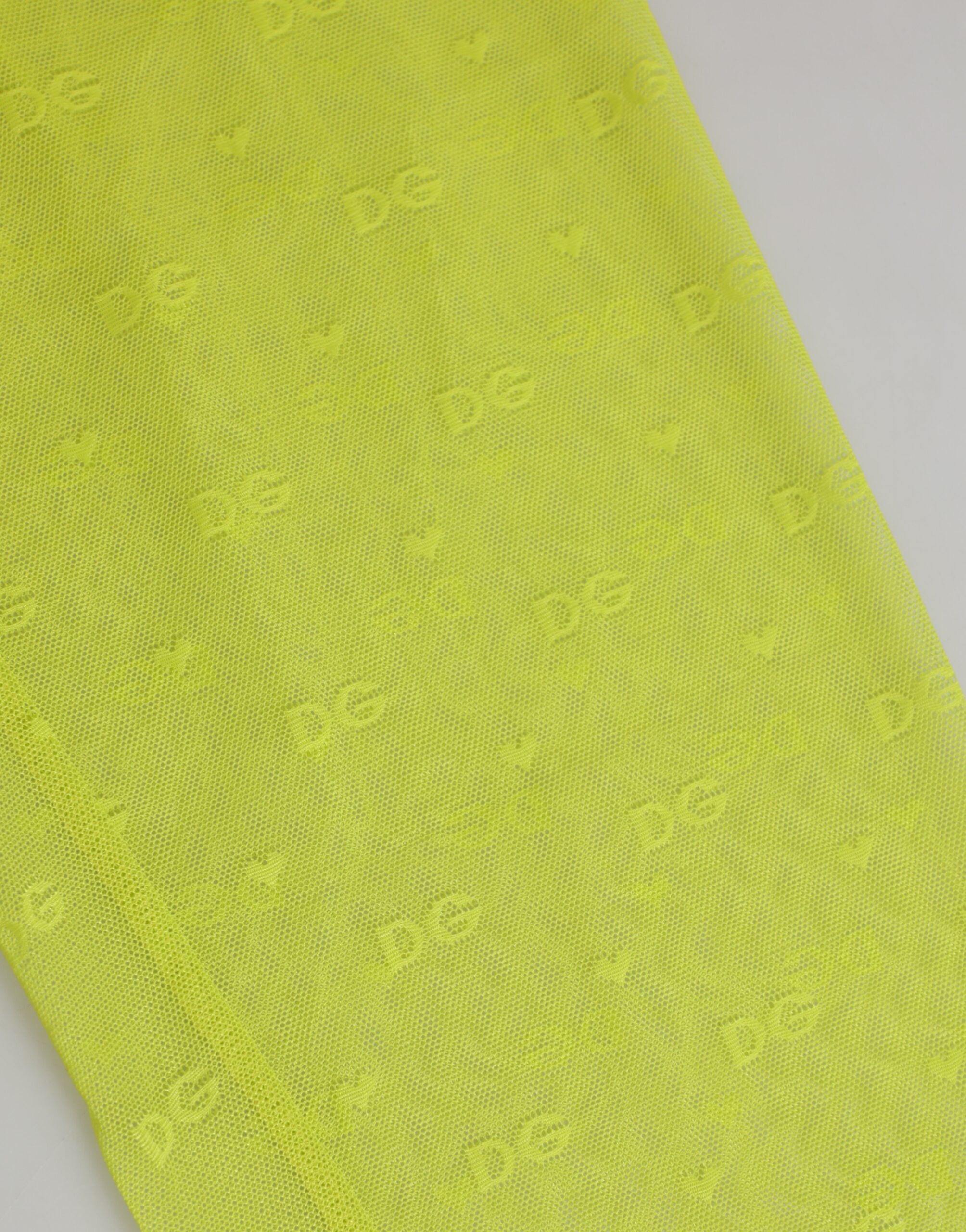 Dolce & Gabbana Neon Grüne Nylon Logo Spitzen Leggings Hose Unterwäsche