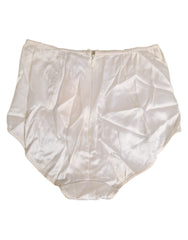 Dolce & Gabbana Off-White Seidene Höschen mit hoher Taille und Korsagen-Effekt