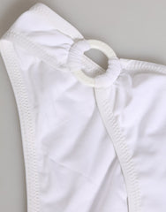 Dolce & Gabbana White Logo Swimsuit 2 Piece Top Bottom Swimwear