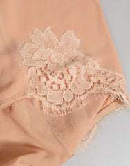 Dolce & Gabbana Beige Seide Stretch High Waist Mieder Unterwäsche
