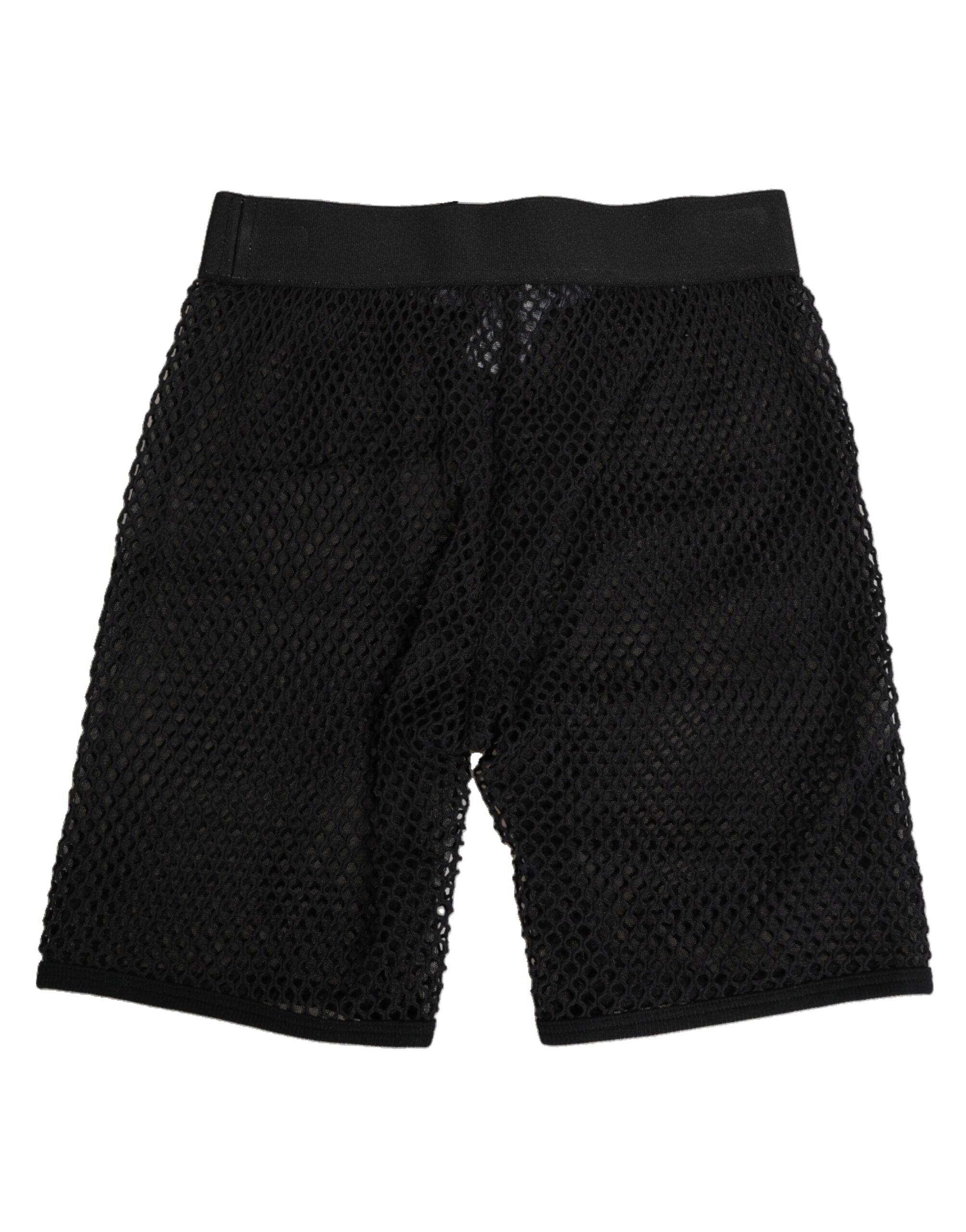 Dolce & Gabbana Schwarze Baumwoll-Logo-Shorts Midi-Unterhose