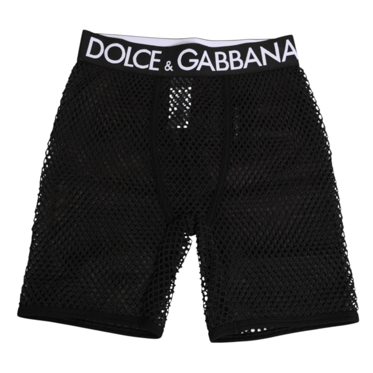 Dolce & Gabbana Schwarze Baumwoll-Logo-Shorts Midi-Unterhose