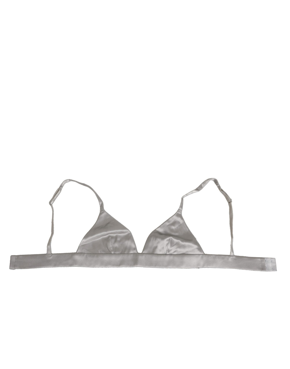 Dolce & Gabbana Grauer Triangel-BH aus Seidensatin mit Softcups Dessous