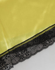 Dolce & Gabbana Gelbe Satinseide Mid Waist Unterwäsche-Shorts