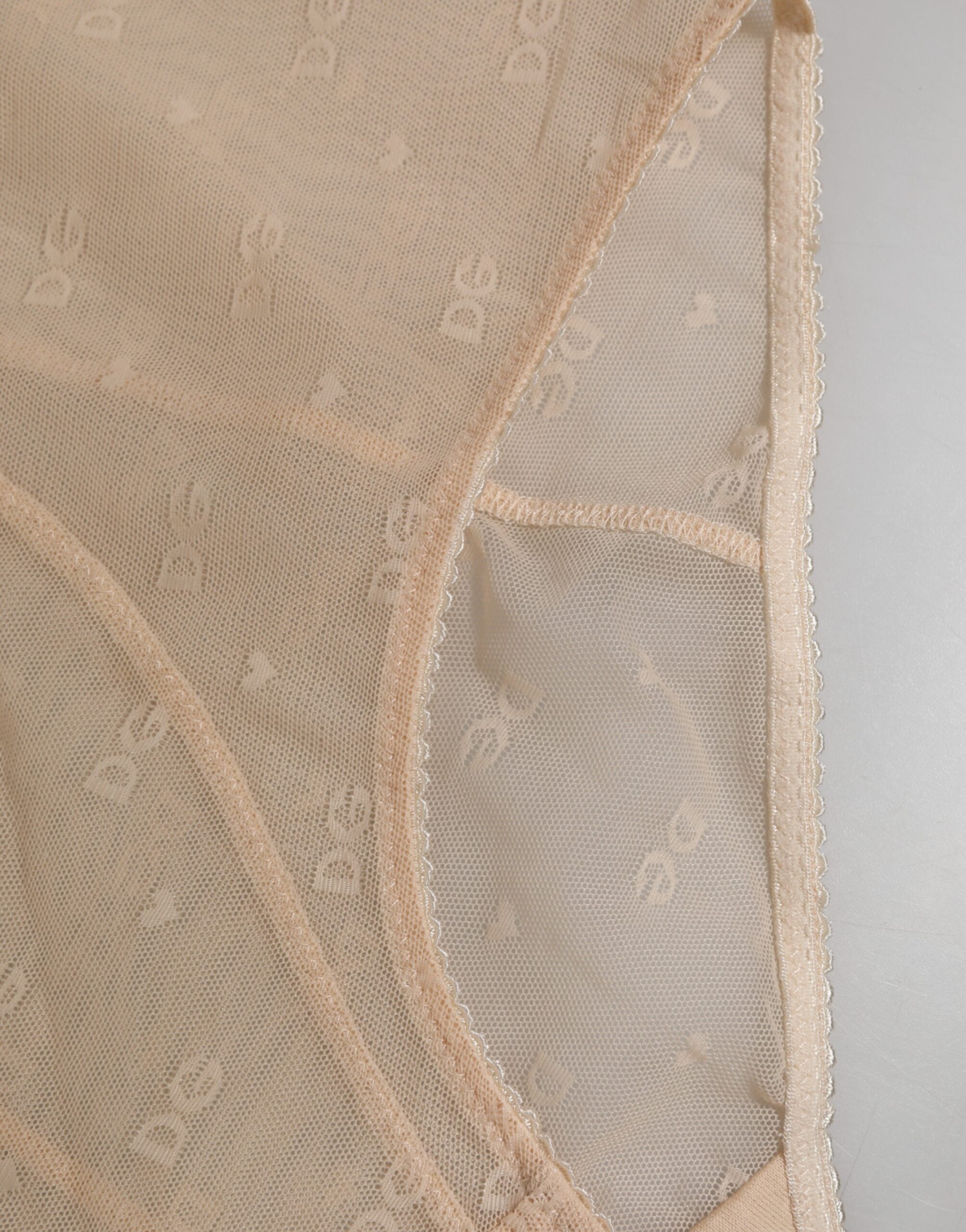 Dolce & Gabbana Beige Nylon High Waist Miederhose Unterwäsche