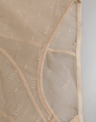Dolce & Gabbana Beige Nylon High Waist Miederhose Unterwäsche