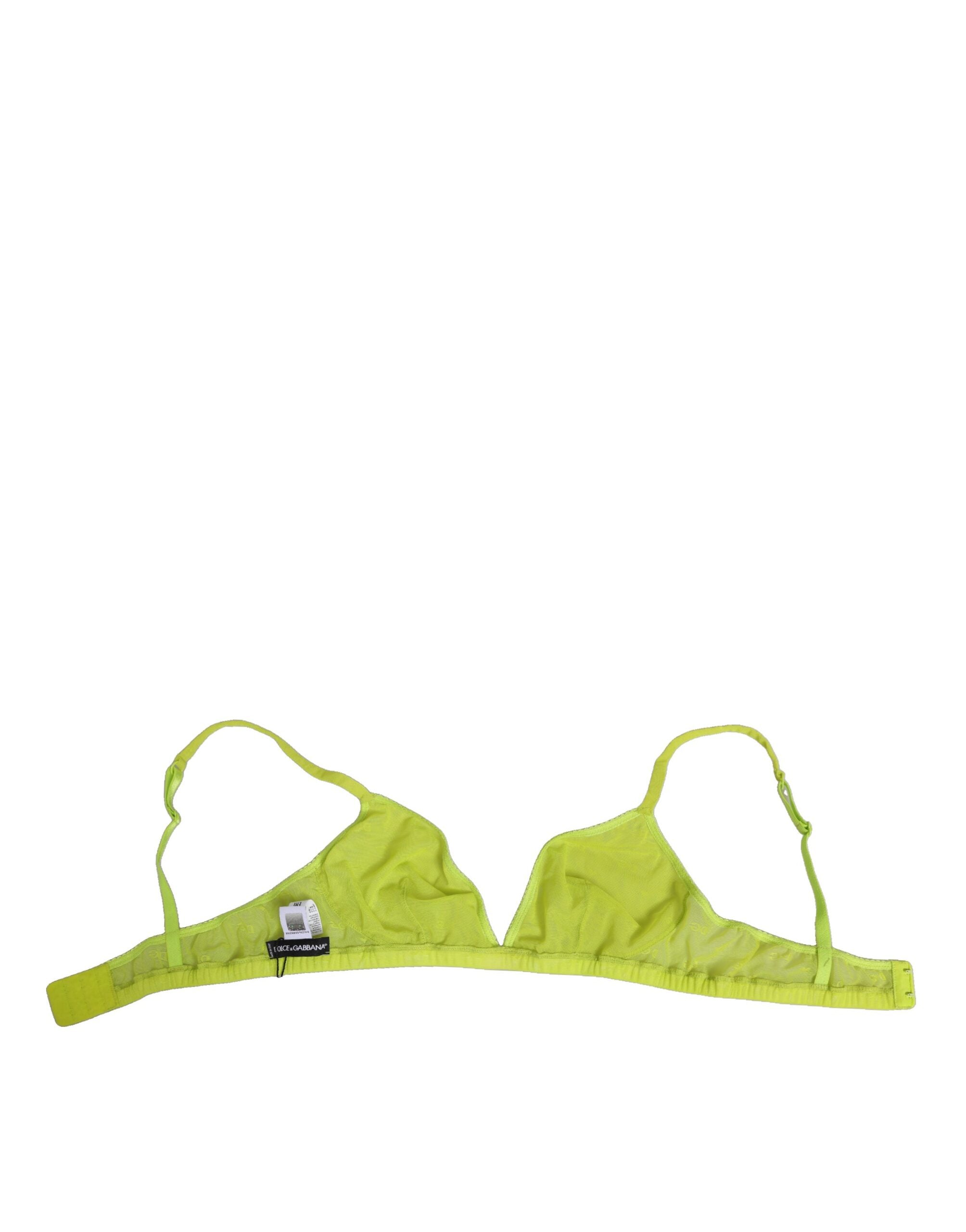 Dolce & Gabbana Gelb Grüne Nylon Soft-Cup Büstenhalter Unterwäsche