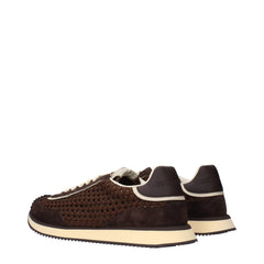 Dolce & Gabbana Bruine Stoffen Lage Sneakers