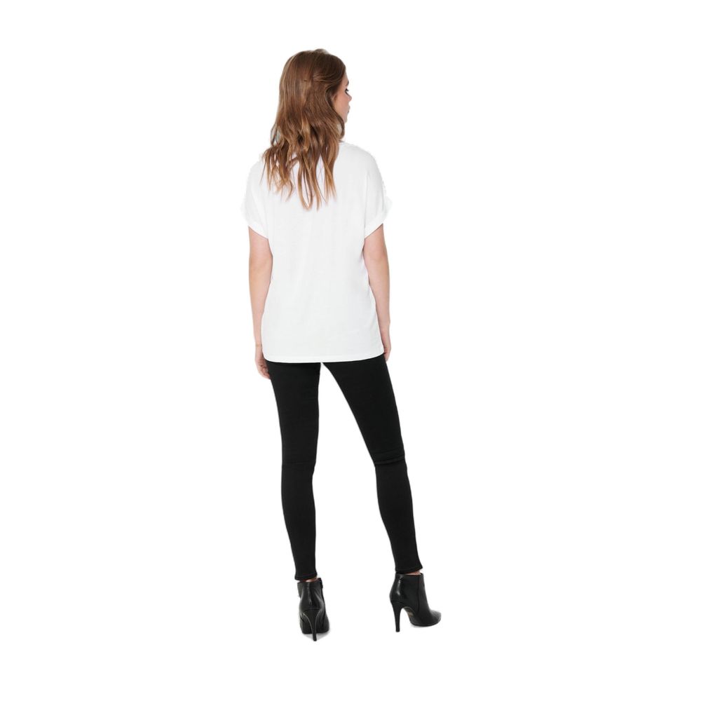 Alleen wit polyester T-shirt