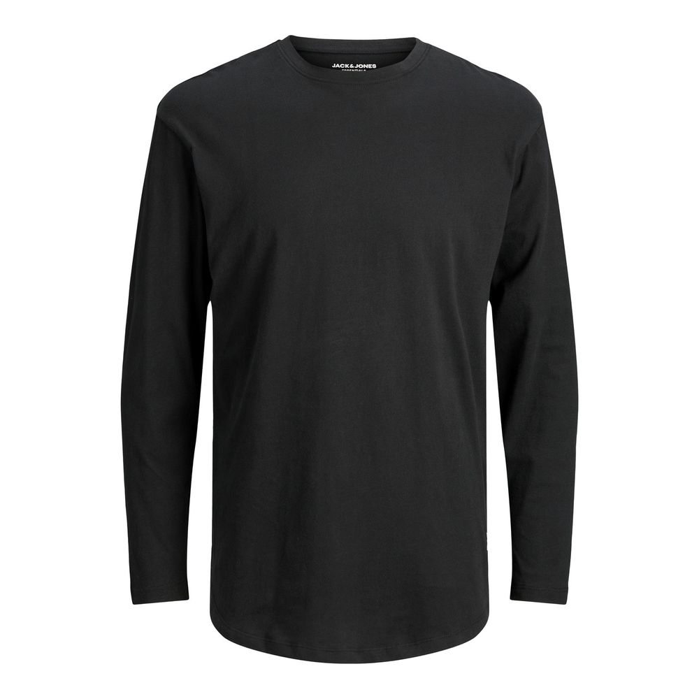 Jack Jones Langarmshirt aus schwarzer Baumwolle