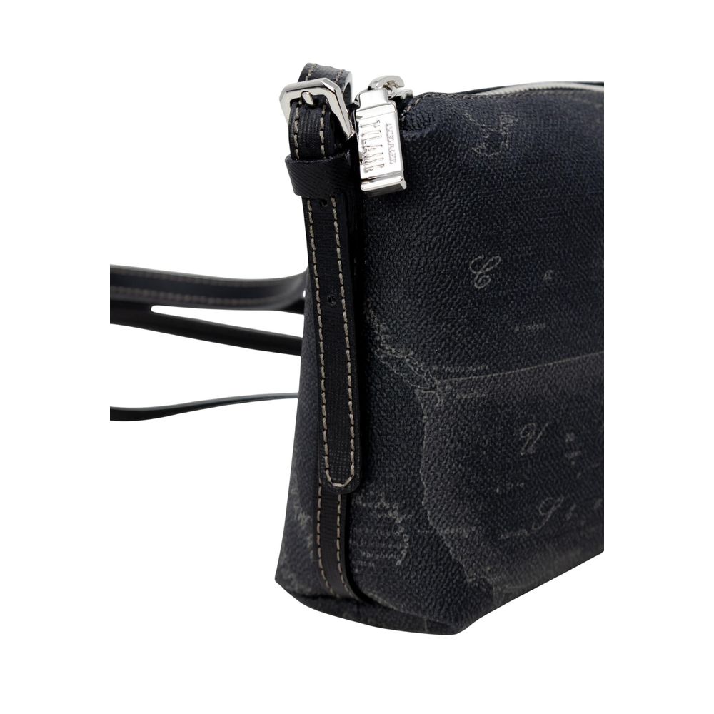 Alviero Martini Prima Classe Handtasche aus schwarzem Polyester