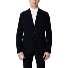 Armani Exchange blauwe katoenen blazer