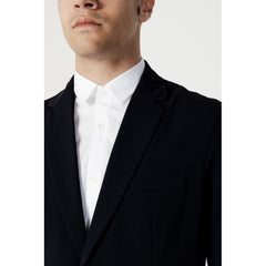 Armani Exchange blauwe katoenen blazer