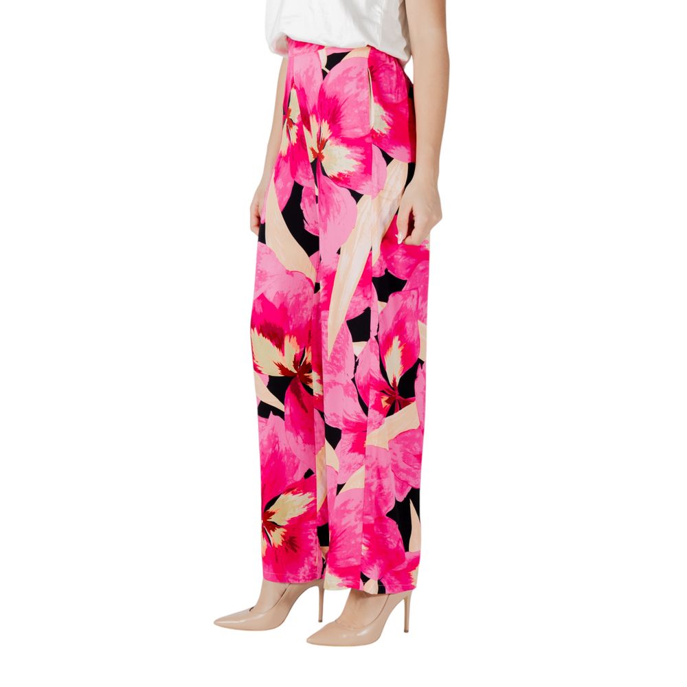 Alleen Roze Viscose Casual Broeken