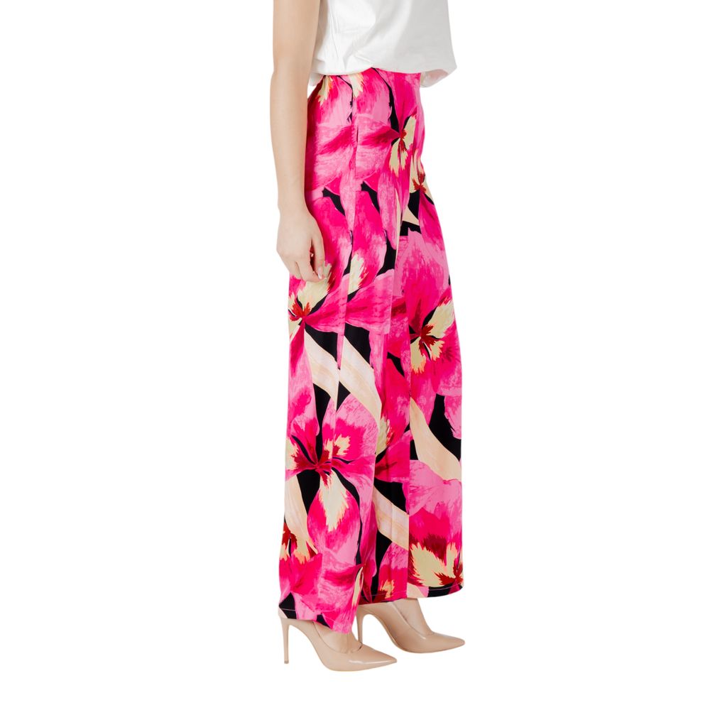 Alleen Roze Viscose Casual Broeken