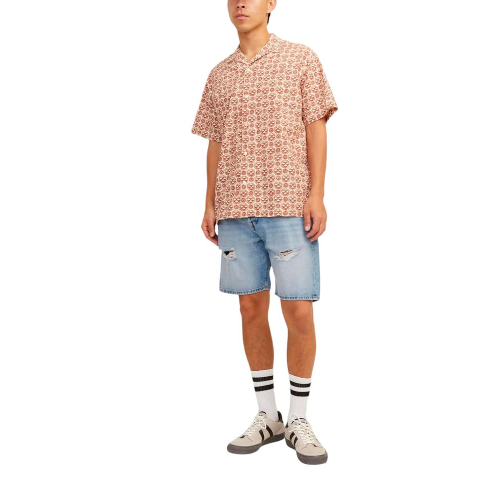Jack Jones Lichtblauwe Katoenen Bermuda Shorts