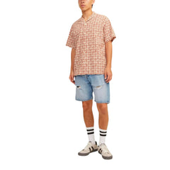 Jack Jones Lichtblauwe Katoenen Bermuda Shorts